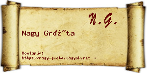 Nagy Gréta névjegykártya