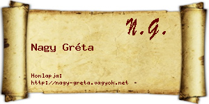 Nagy Gréta névjegykártya