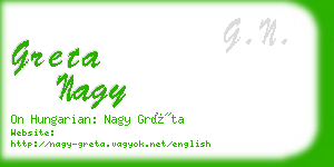 greta nagy business card